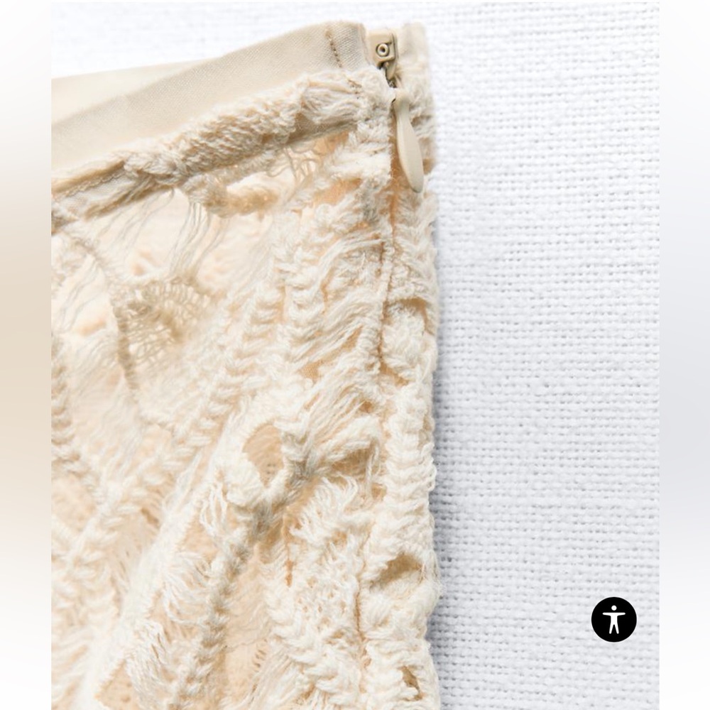 ZARA 2pc Set Crochet Top is a small and Wide-Leg Trousers is a Large NWT - Picture 14 of 16